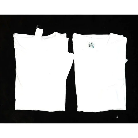 Kustom Kreationz Womens Plain Blank White T-Shirts XL Short Sleeve Lot of 2 - Picture 1 of 6